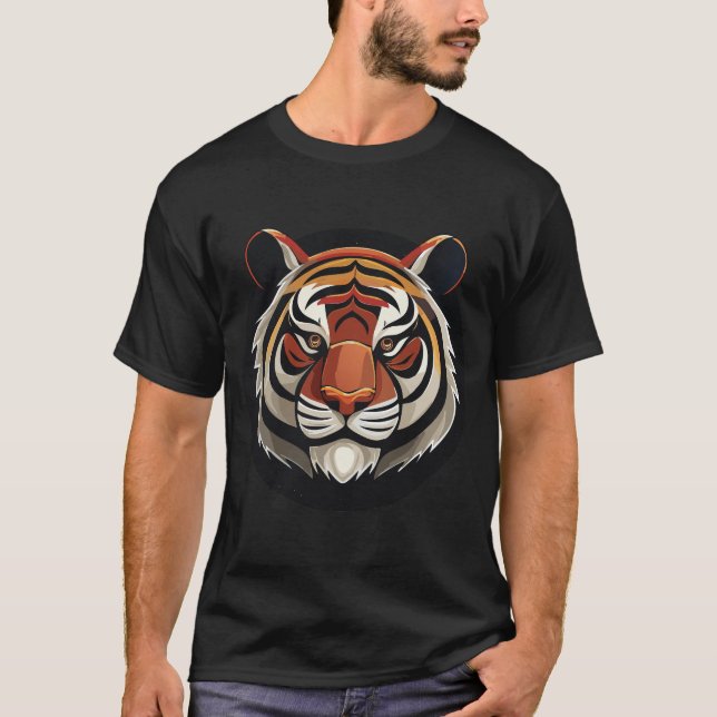 Camiseta Cara de tigre feroz (Anverso)