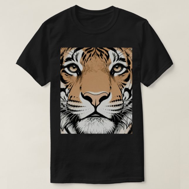 Camiseta Cara de Tigre Feroz, Tigre (Diseño del anverso)