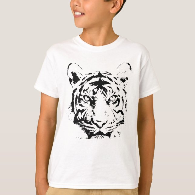 Camiseta Cara de tigre intrépida - Año chino del tigre (Anverso)