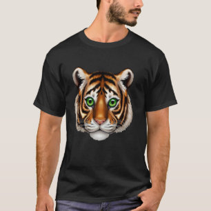 Camiseta Cara de Tigre Realista Arte de Animal Salvaje