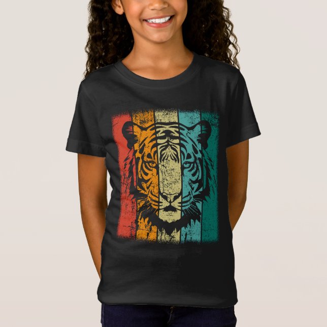 Camiseta Cara de tigre retro (Anverso)