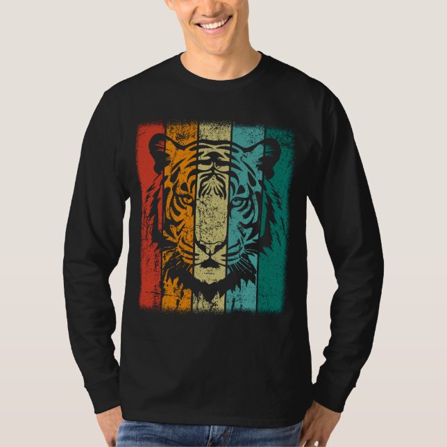 Camiseta Cara de tigre retro (Anverso)