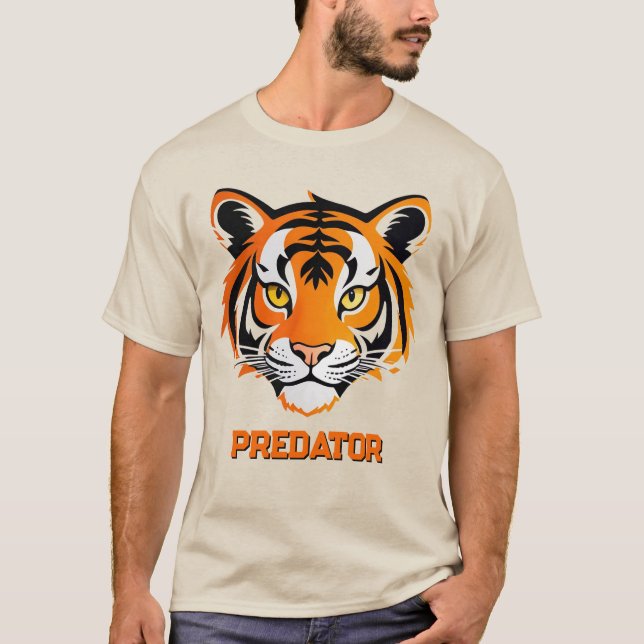 Camiseta Cara de Tigre Vibrante (Anverso)