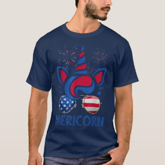 Camiseta Cara de Unicornio de Mericornio y gafas de sol de 