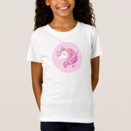 Camiseta Cara de Unicornio, Purpurina rosa mágico
