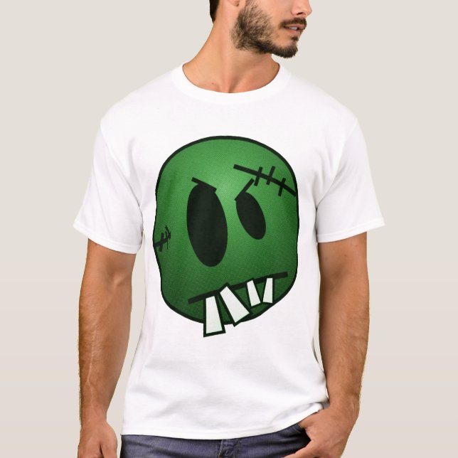 CAMISETA CARA DE ZOMBIECON - VERDE (Anverso)
