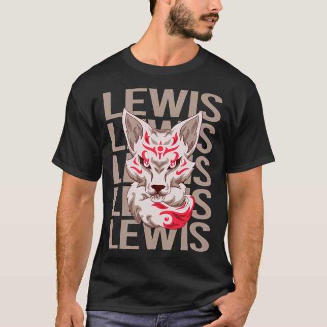 Camiseta Cara de Zorro - Apellido Lewis (Anverso)