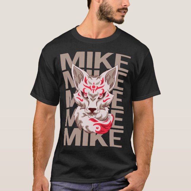 Camiseta Cara de Zorro - Mike Nombre (Anverso)