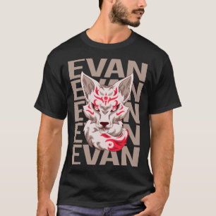 Camiseta Cara de Zorro - Nombre Evan