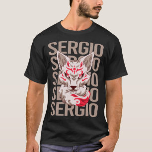 Camiseta Cara de Zorro - Nombre Sergio
