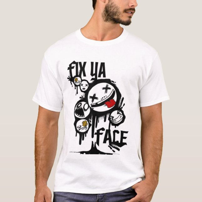 CAMISETA CARA DEL ARREGLO YA (TODO EL BLANCO) (Anverso)