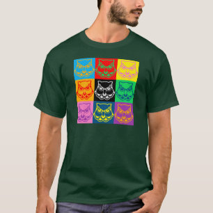 Camiseta Cara del búho del arte pop