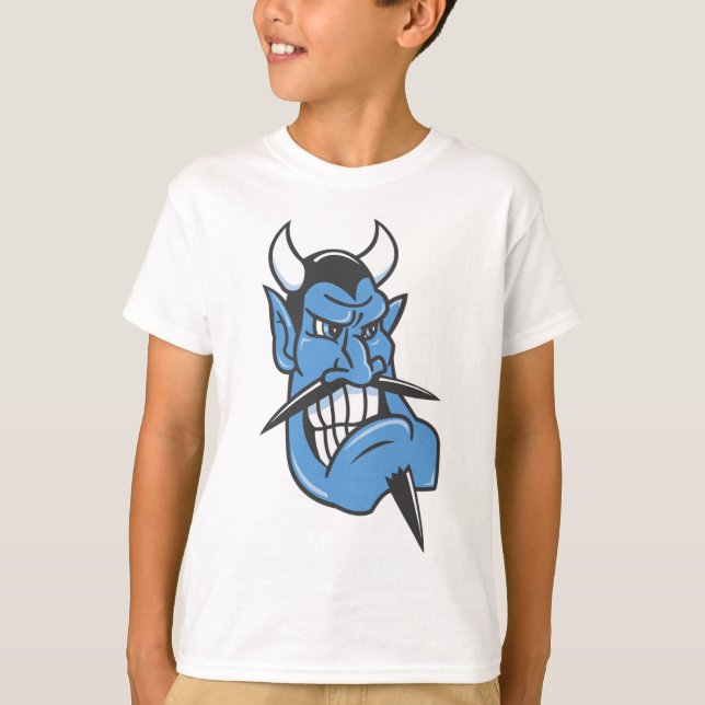Camiseta Cara del diablo azul (Anverso)