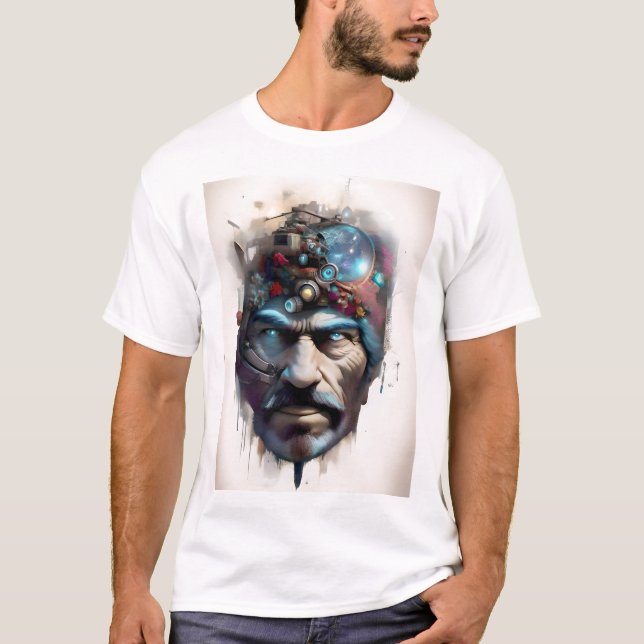 Camiseta Cara del futuro-1 [Arte generativo con IA] (Anverso)