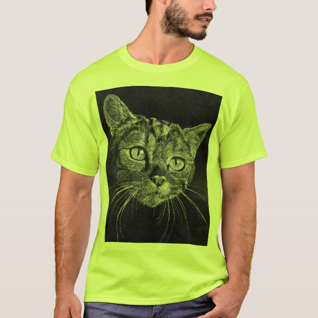 Camiseta Cara del gato mi dibujo de la High School (Anverso)
