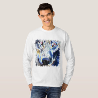 Camiseta Cara del lobo coloreada