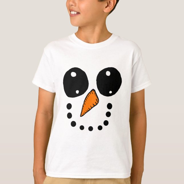 Camiseta Cara del muñeco de nieve (Anverso)
