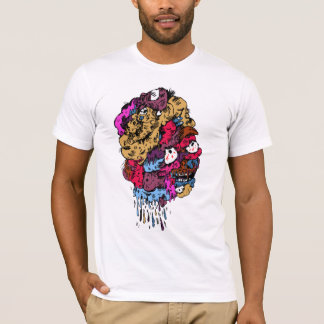 Camiseta cara del rodillo