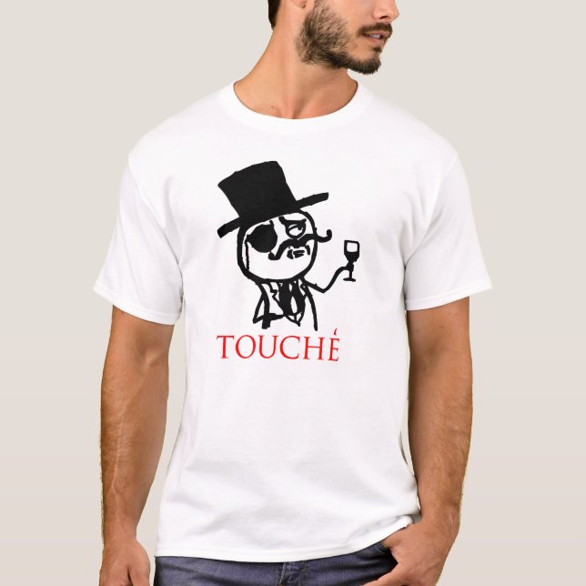 Camiseta Cara del touche del meme de la RABIA (Anverso)