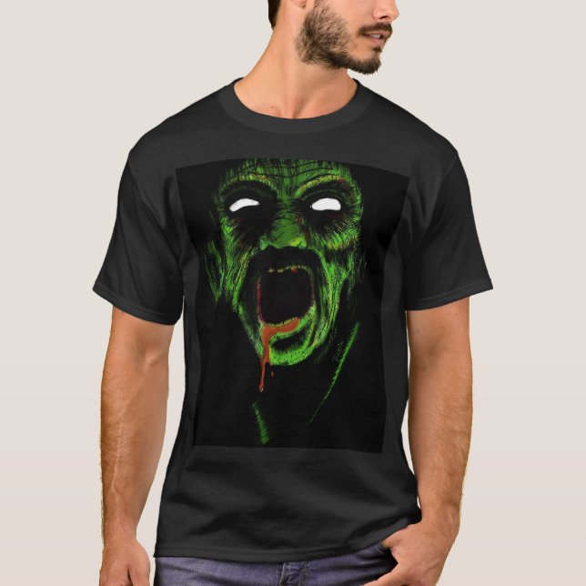 Camiseta Cara del zombi (Anverso)