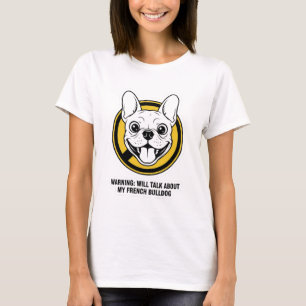 Camiseta Cara Divertida de Bulldog Francés Diseño de French