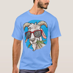 Camiseta Cara divertida de cabra con gafas de sol