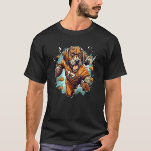 Camiseta Cara divertida de perro de barrio en Trikot de fút
