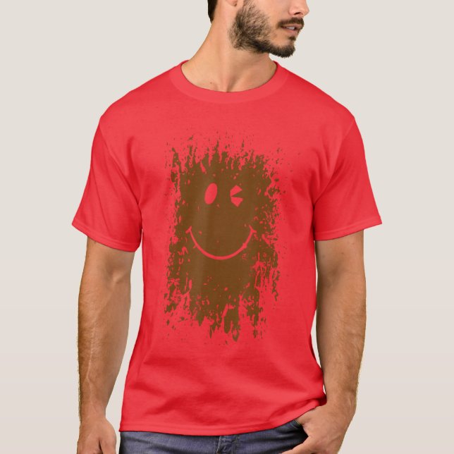 Camiseta Cara divertida de salpicaduras de barro Splash Run (Anverso)