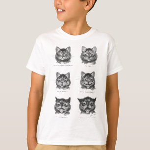 Camiseta Cara divertida del gato, Louis Wain