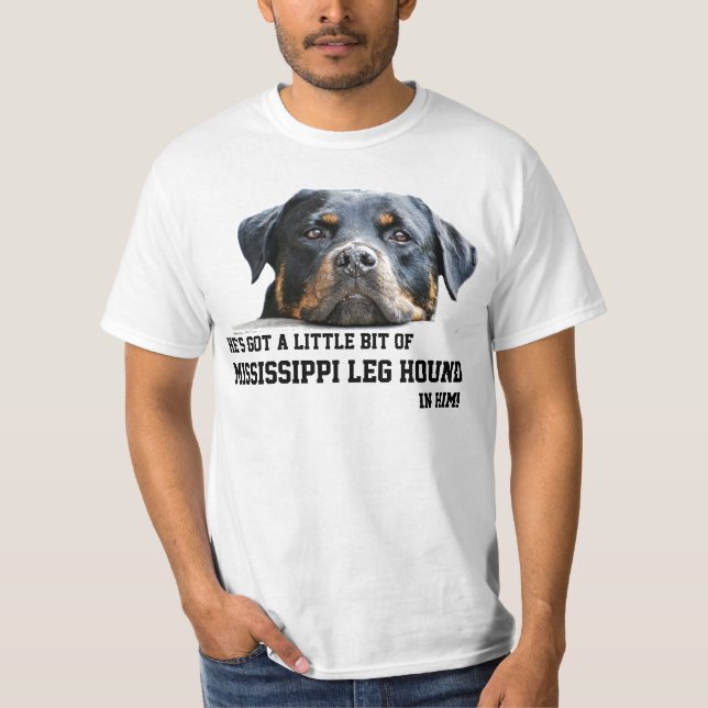 Camiseta Cara divertida del perro de Rottweiler del perro (Anverso)