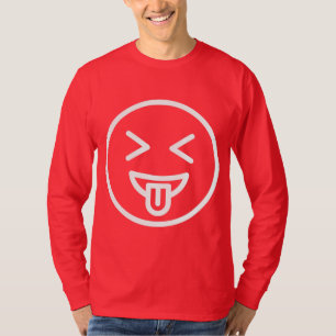 Camiseta Cara divertida hombres rojo