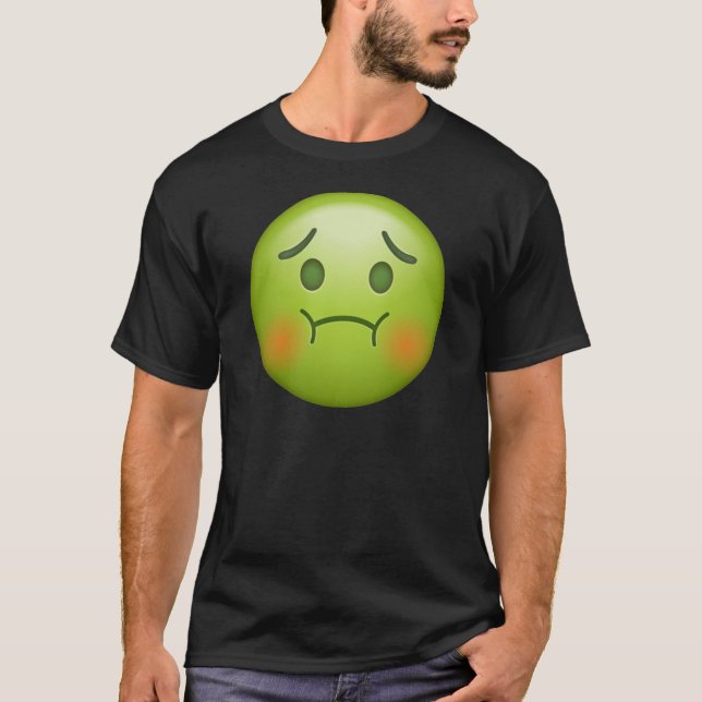 Camiseta Cara enferma de la emoji de la nota (Anverso)