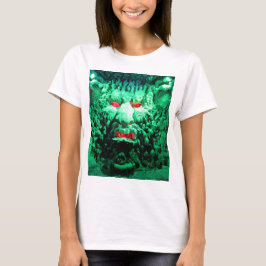 Camiseta Cara enmascarada aterradora en la cara de la roca