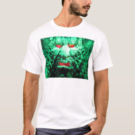 Camiseta Cara enmascarada aterradora en la cara de la roca