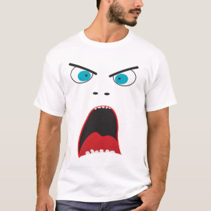 Camiseta Cara enojada divertida