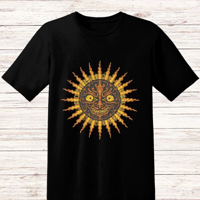 Camiseta Cara espeluznante sol sonriente (Subido por el creador)
