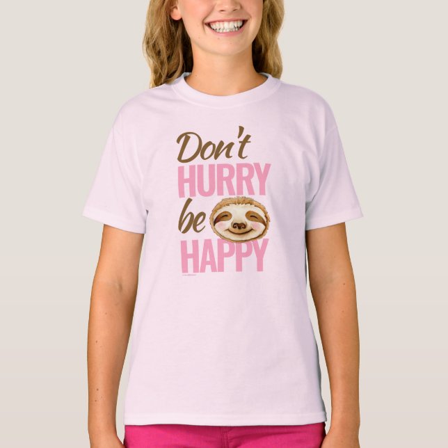 Camiseta Cara espumosa no se apresuren a ser felíz marrón r (Anverso)