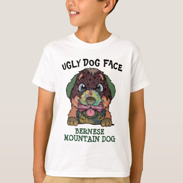 Camiseta Cara fea de perro de montaña único de Bernese (Anverso)