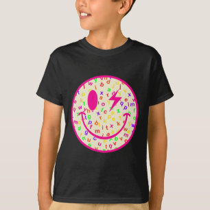 Camiseta Cara Feliz Alfabeto De Regreso A La Escuela Maestr