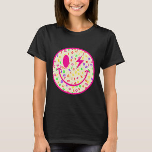 Camiseta Cara Feliz Alfabeto De Regreso A La Escuela Maestr