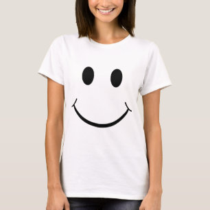 Camiseta Cara Feliz Amarilla Clásica de los 70