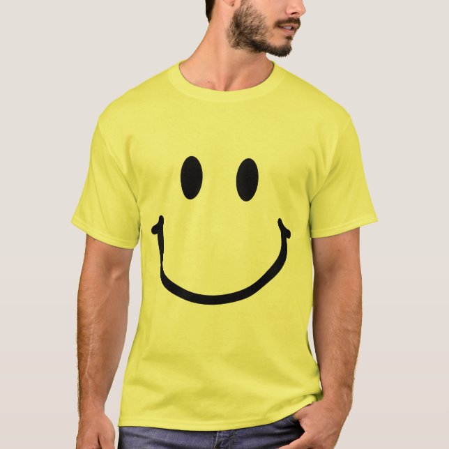 Camiseta Cara Feliz Amarillo (Anverso)