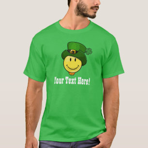 Camiseta Cara feliz clásica con un gorra del Leprechaun