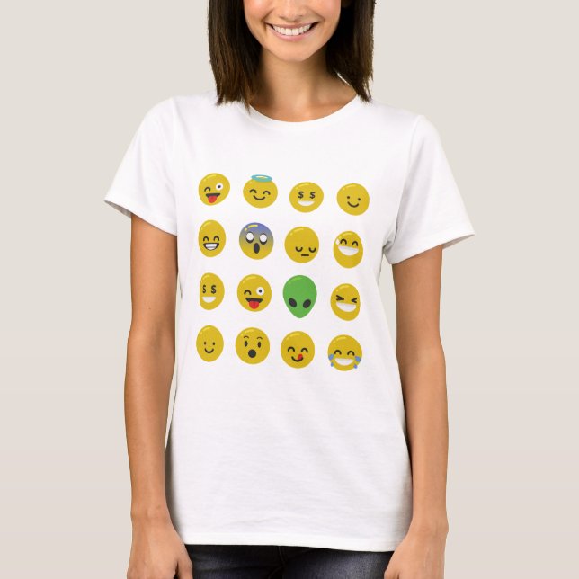 Camiseta cara feliz de la emoji (Anverso)