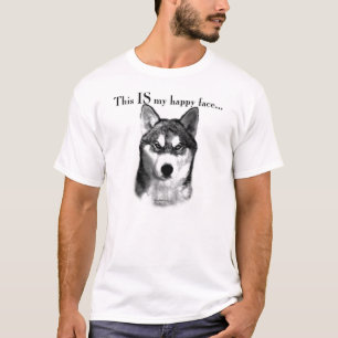 Camiseta Cara feliz del husky siberiano