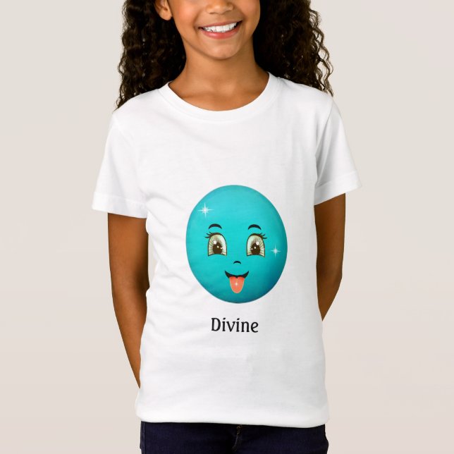 Camiseta Cara feliz divina linda (Anverso)