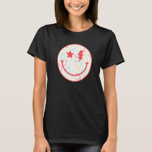 Camiseta Cara Feliz Floral Estética Preparada Cara Sonrient
