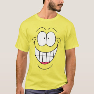 Camiseta Cara Feliz Gran Sonrisa Gráficos Screwball