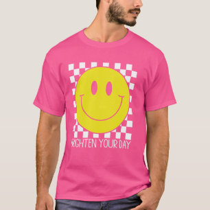 Camiseta Cara feliz, linda sonrisa retro, cara sonriente y
