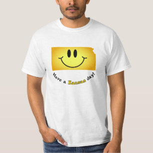 Camiseta ¡Cara feliz - tenga un día de Kansas!